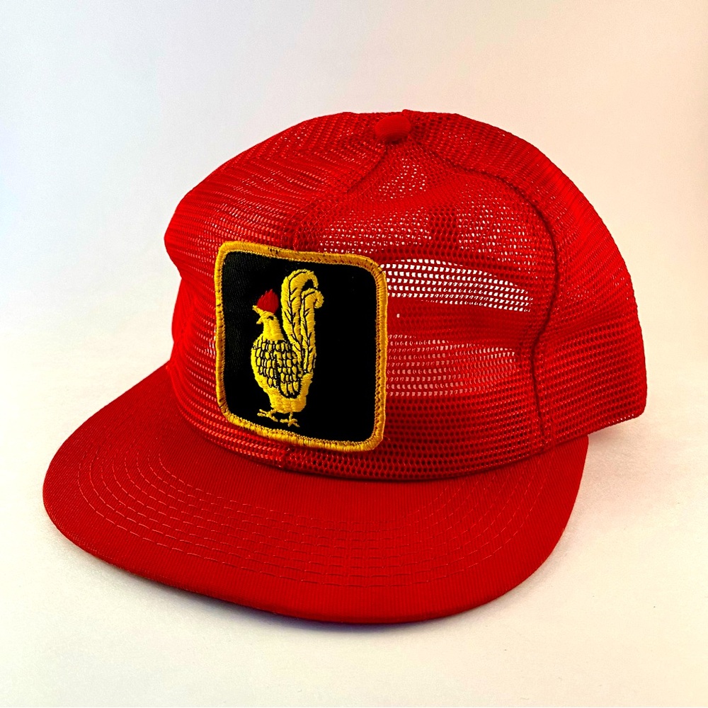 Vintage Yellow Rooster Trucker Hat